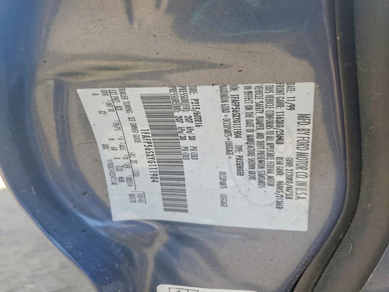 2000 Ford Taurus მანქანა იყიდება აუქციონზე, vin: 1FAFP56SXYG111904, აუქციონის ნომერი: 55913506