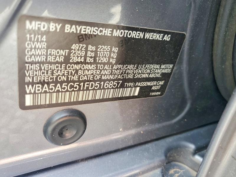 55881516 :رقم المزاد ، WBA5A5C51FD516857 vin ، 2015 Bmw 528 مزاد بيع