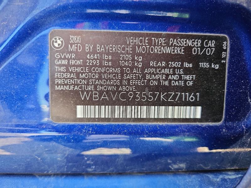 Продажа на аукционе авто 2007 Bmw 328, vin: WBAVC93557KZ71161, номер лота: 56655806