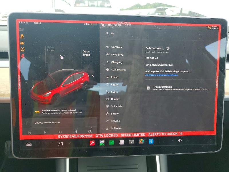 2018 Tesla Model 3 მანქანა იყიდება აუქციონზე, vin: 5YJ3E1EA5JF057223, აუქციონის ნომერი: 56583956