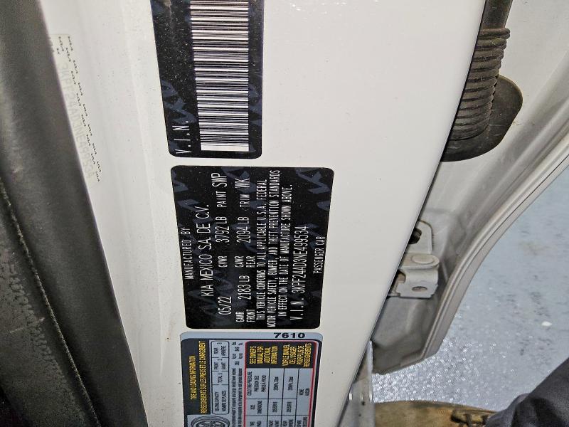 2022 Kia Forte მანქანა იყიდება აუქციონზე, vin: 3KPF24AD3NE499534, აუქციონის ნომერი: 55215706