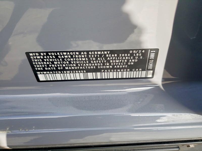Продажа на аукционе авто 2024 Volkswagen Gti, vin: WVWHA7CD1RW228655, номер лота: 57708496