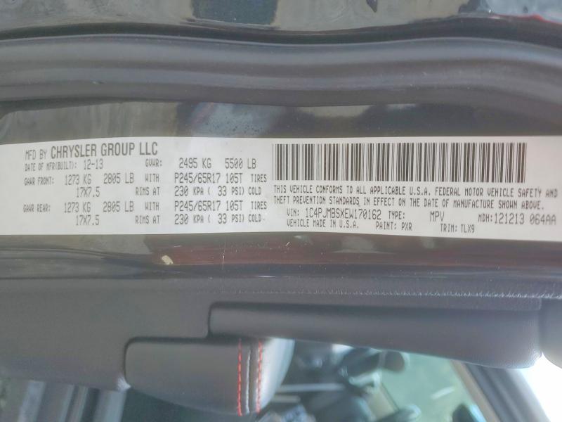 Продажа на аукционе авто 2014 Jeep Cherokee, vin: 1C4PJMBSXEW170162, номер лота: 56451216