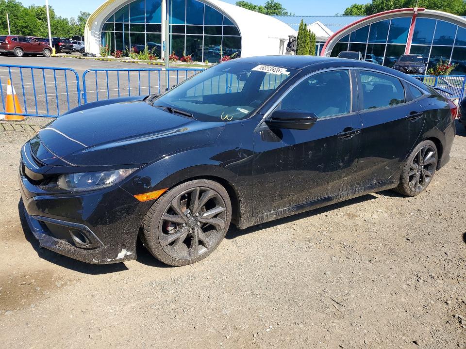 56023806 :رقم المزاد ، 19XFC2F86KE214219 vin ، 2019 Honda Civic مزاد بيع