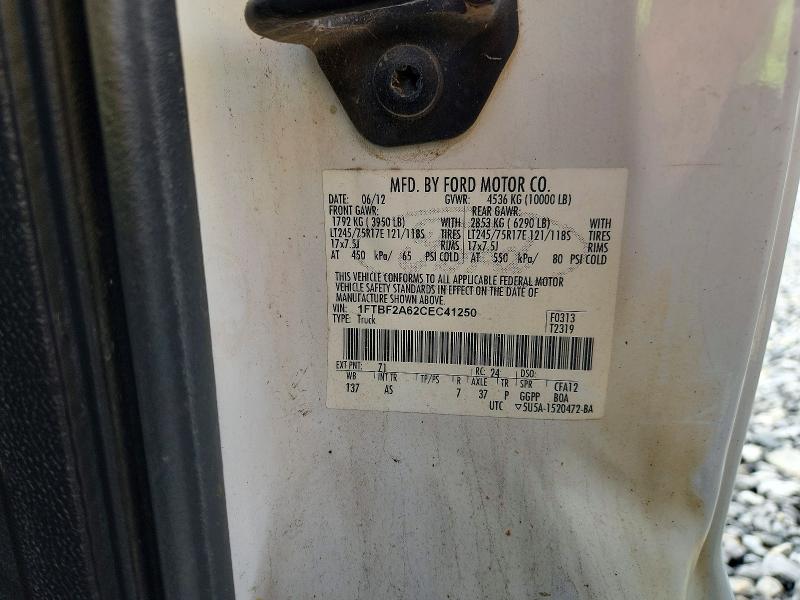 Продаж на аукціоні авто 2012 Ford F250, vin: 1FTBF2A62CEC41250, номер лоту: 57938906