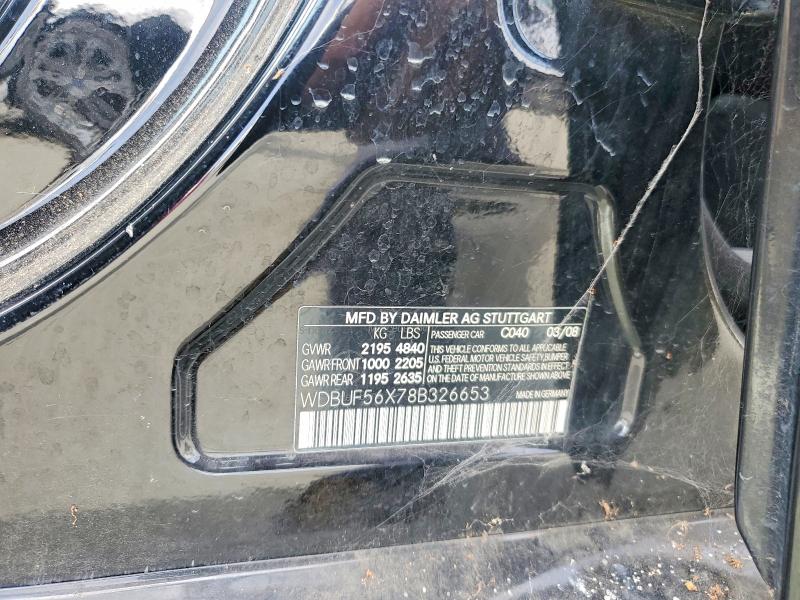 55994426 :رقم المزاد ، WDBUF56X78B326653 vin ، 2008 Mercedes-benz E مزاد بيع