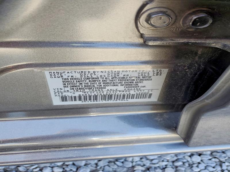 Aukcja sprzedaży 2021 Nissan Sentra, vin: 3N1AB8CV9MY289866, numer aukcji: 58908656
