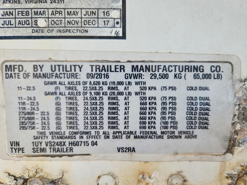 Продажа на аукционе авто 2017 Semi Trailer, vin: 1UYVS248XH6071504, номер лота: 56497726