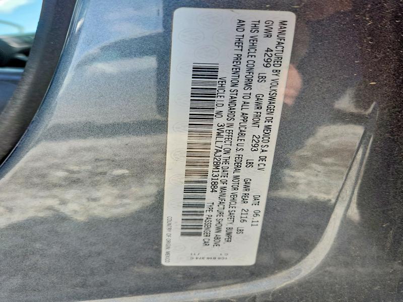 Aukcja sprzedaży 2011 Volkswagen Jetta, vin: 3VWLL7AJ2BM131884, numer aukcji: 55007146