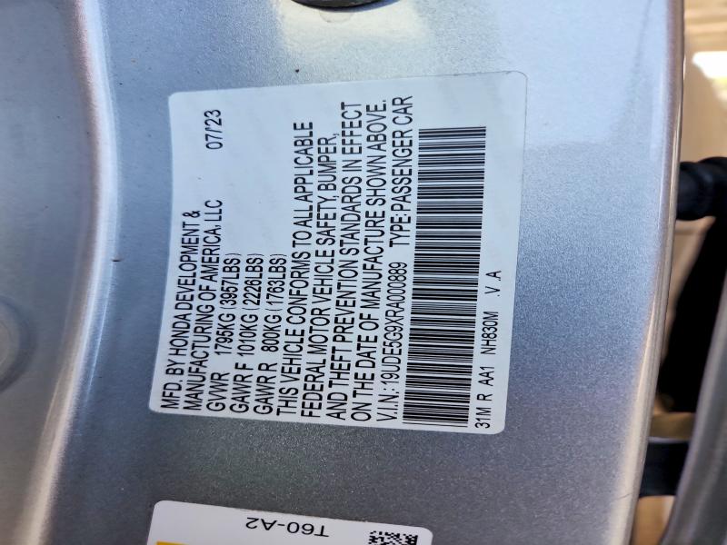 55721296 :رقم المزاد ، 19UDE5G9XRA000889 vin ، 2024 Acura Integra مزاد بيع
