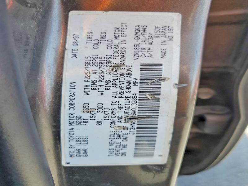55971206 :رقم المزاد ، JT3HN86R6W0132864 vin ، 1998 Toyota 4runner مزاد بيع