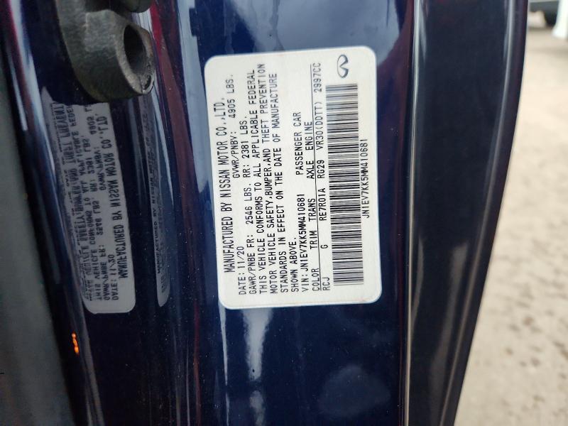 Продаж на аукціоні авто 2021 Infiniti Q60, vin: JN1EV7KK5MM410681, номер лоту: 57405196