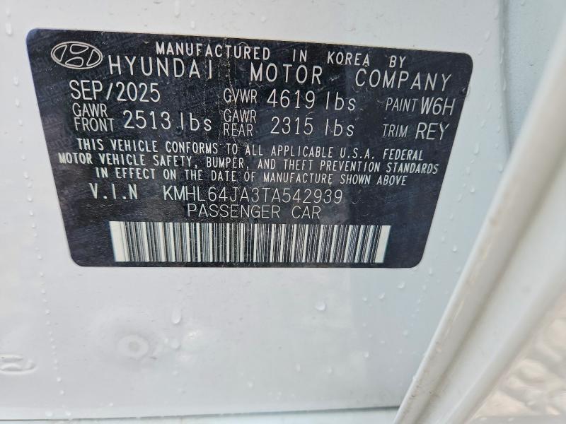 56717946 :رقم المزاد ، KMHL64JA3TA542939 vin ، 2026 Hyundai Sonata مزاد بيع