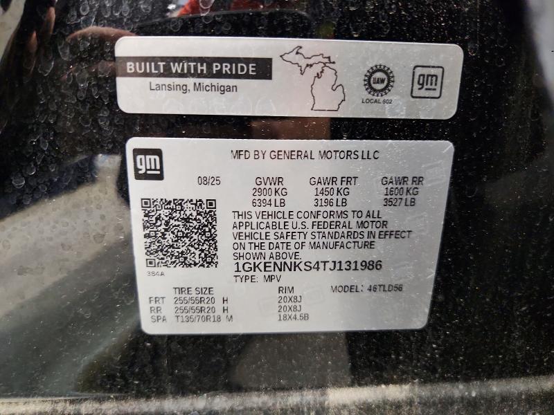2026 Gmc Acadia მანქანა იყიდება აუქციონზე, vin: 1GKENNKS4TJ131986, აუქციონის ნომერი: 56165246