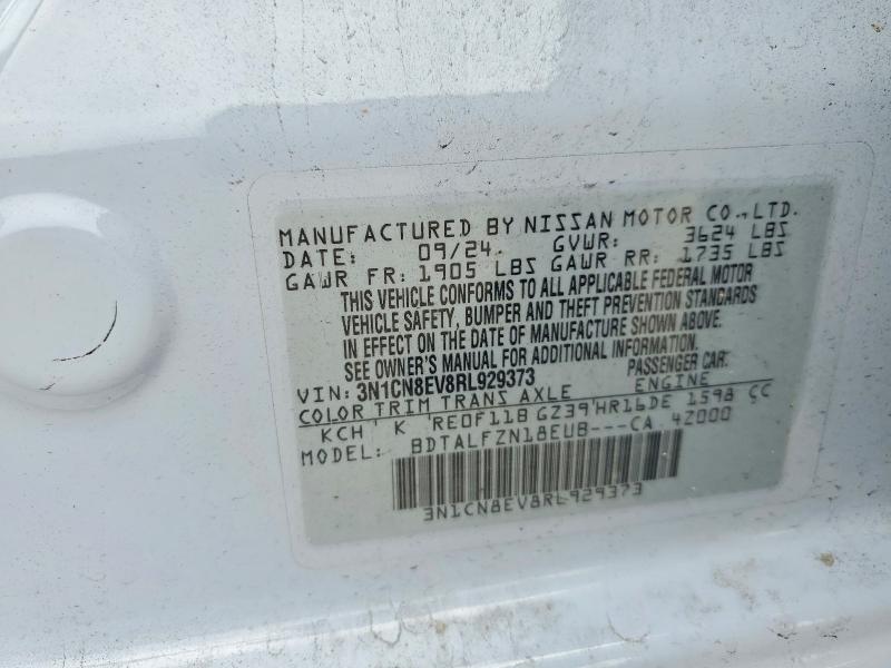 Продажа на аукционе авто 2024 Nissan Versa, vin: 3N1CN8EV8RL929373, номер лота: 57633096