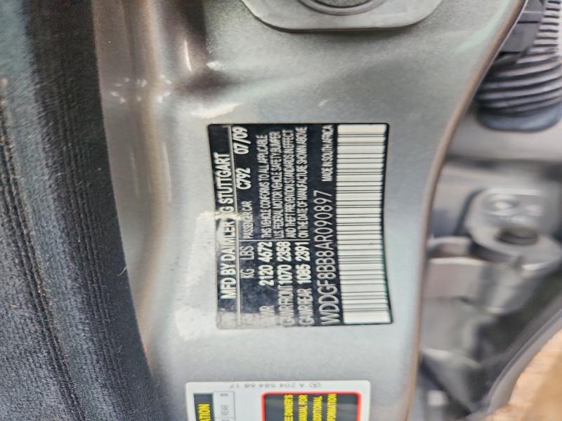 Aukcja sprzedaży 2010 Mercedes-benz C, vin: WDDGF8BB8AR090897, numer aukcji: 56447776