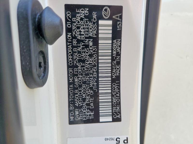 Продажа на аукционе авто 2020 Lexus Ux, vin: JTHP9JBH5L2026131, номер лота: 56683786