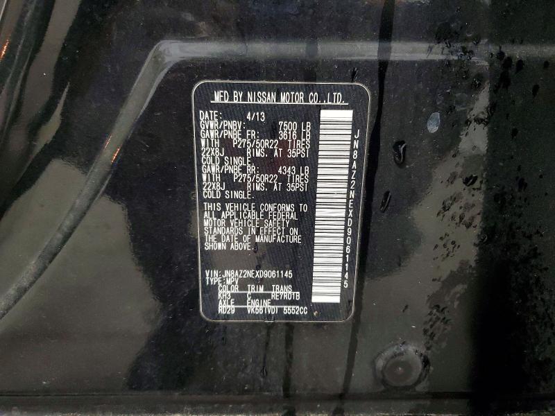 56334216 :رقم المزاد ، JN8AZ2NEXD9061145 vin ، 2013 Infiniti Qx56 مزاد بيع