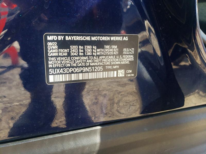 Продажа на аукционе авто 2023 Bmw X3, vin: 5UX43DP06P9N51205, номер лота: 55941846