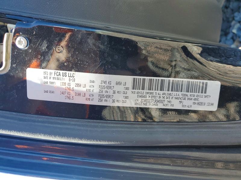 Продажа на аукционе авто 2018 Dodge Grand Caravan, vin: 2C4RDGEG7JR345527, номер лота: 57594786