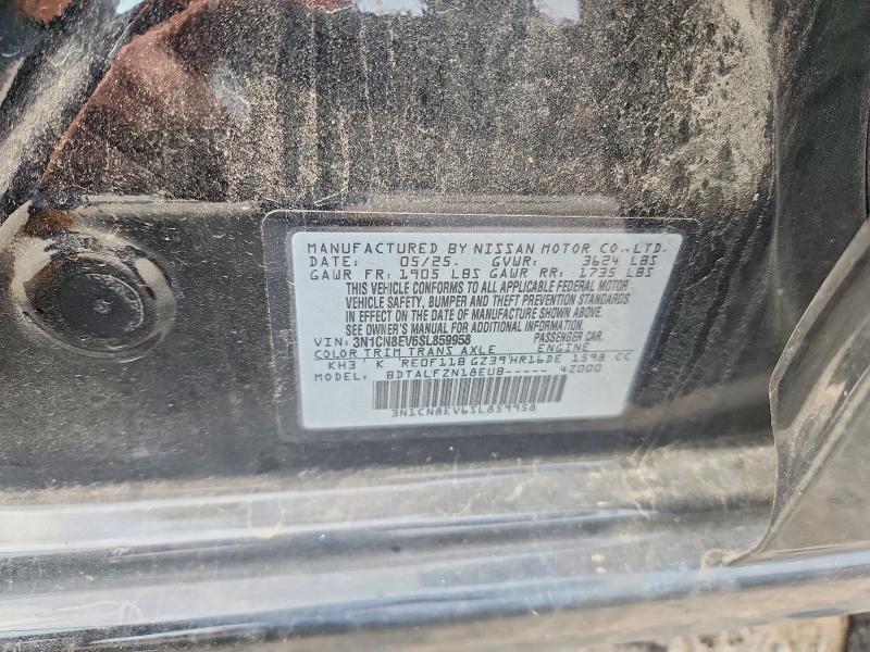 57292726 :رقم المزاد ، 3N1CN8EV6SL859958 vin ، 2025 Nissan Versa مزاد بيع