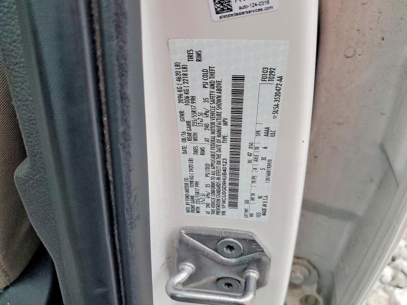 Продажа на аукционе авто 2017 Ford Escape, vin: 1FMCU0GD9HUB40123, номер лота: 57168666