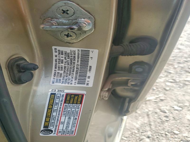 2008 Honda Civic მანქანა იყიდება აუქციონზე, vin: 1HGFA16928L081131, აუქციონის ნომერი: 59081546
