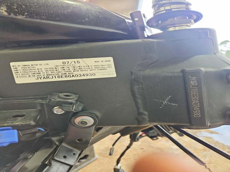 Aukcja sprzedaży 2016 Yamaha Yzfr6, vin: JYARJ16E8GA034930, numer aukcji: 57662796
