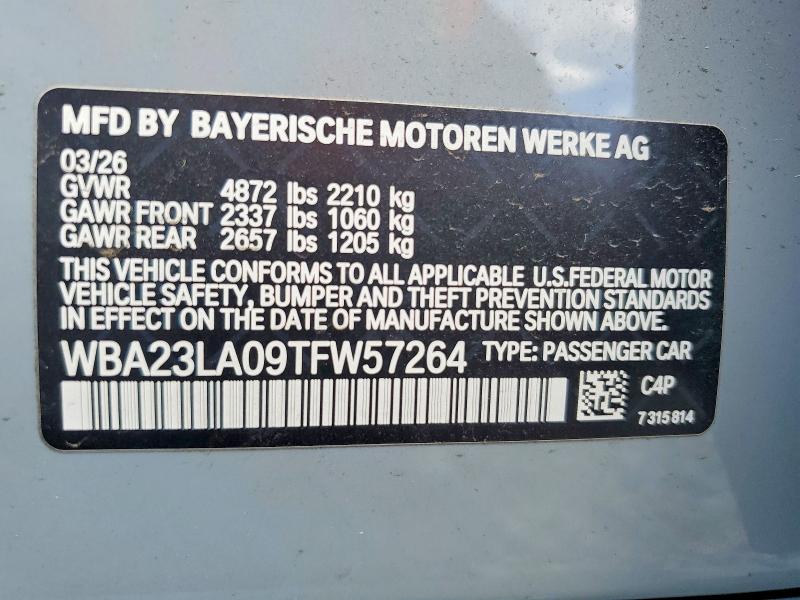 Продаж на аукціоні авто 2026 Bmw 330xi, vin: WBA23LA09TFW57264, номер лоту: 55890396