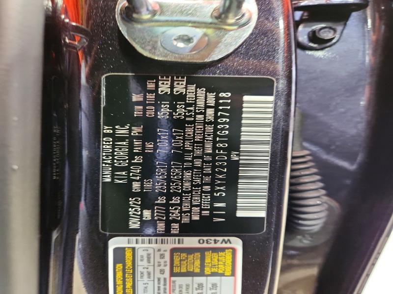 57309646 :رقم المزاد ، 5XYK23DF8TG397118 vin ، 2026 Kia Sportage مزاد بيع