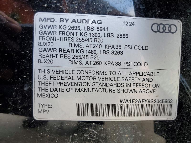 Продажа на аукционе авто 2025 Audi Q5 E, vin: WA1E2AFY9S2045863, номер лота: 56462776