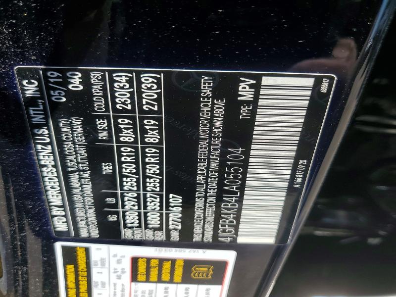 Продажа на аукционе авто 2020 Mercedes-benz Gle, vin: 4JGFB4KB4LA055104, номер лота: 54849076