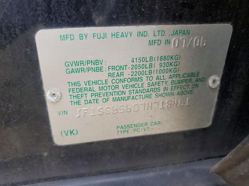 Aukcja sprzedaży 2007 Subaru Forester, vin: JF1SG65607H718461, numer aukcji: 55051216