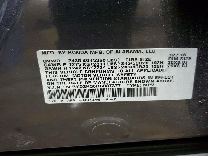 Aukcja sprzedaży 2017 Acura Mdx, vin: 5FRYD3H58HB007377, numer aukcji: 56782606