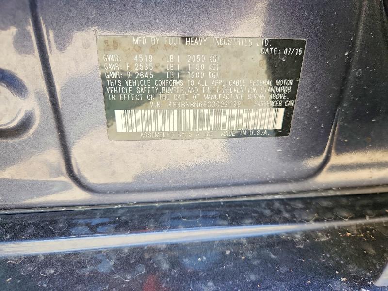 Продажа на аукционе авто 2016 Subaru Legacy, vin: 4S3BNBN68G3002199, номер лота: 57092846