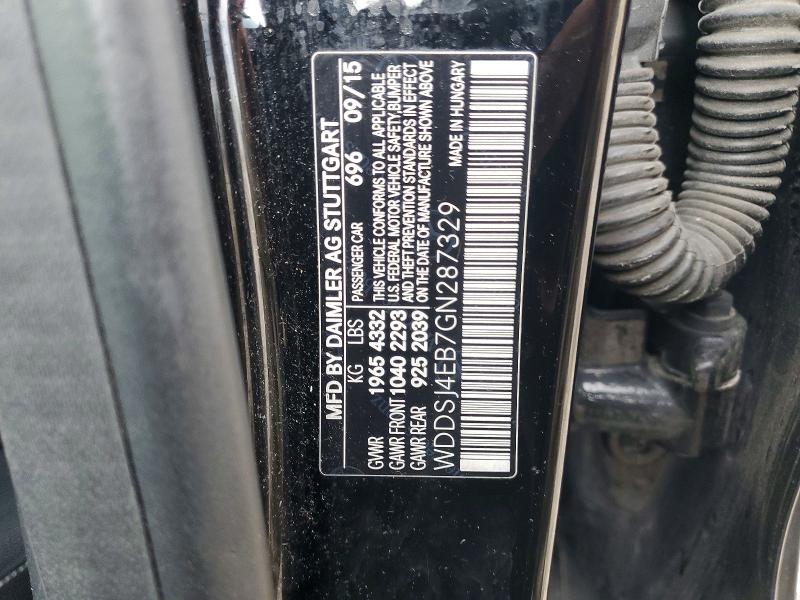Aukcja sprzedaży 2016 Mercedes-benz Cla, vin: WDDSJ4EB7GN287329, numer aukcji: 58158456