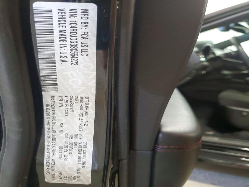 2025 Dodge Durango მანქანა იყიდება აუქციონზე, vin: 1C4RDJDG3SC554272, აუქციონის ნომერი: 55690396