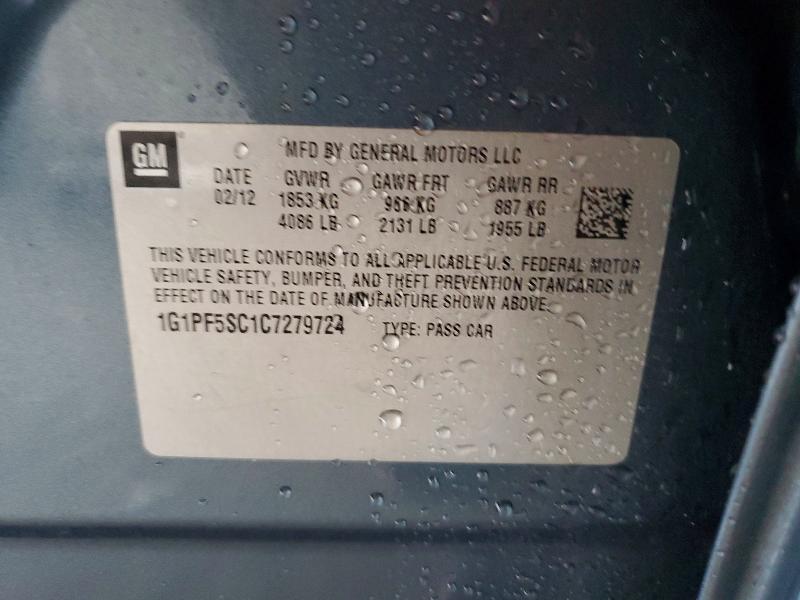 Продаж на аукціоні авто 2012 Chevrolet Cruze, vin: 1G1PF5SC1C7279724, номер лоту: 56620296