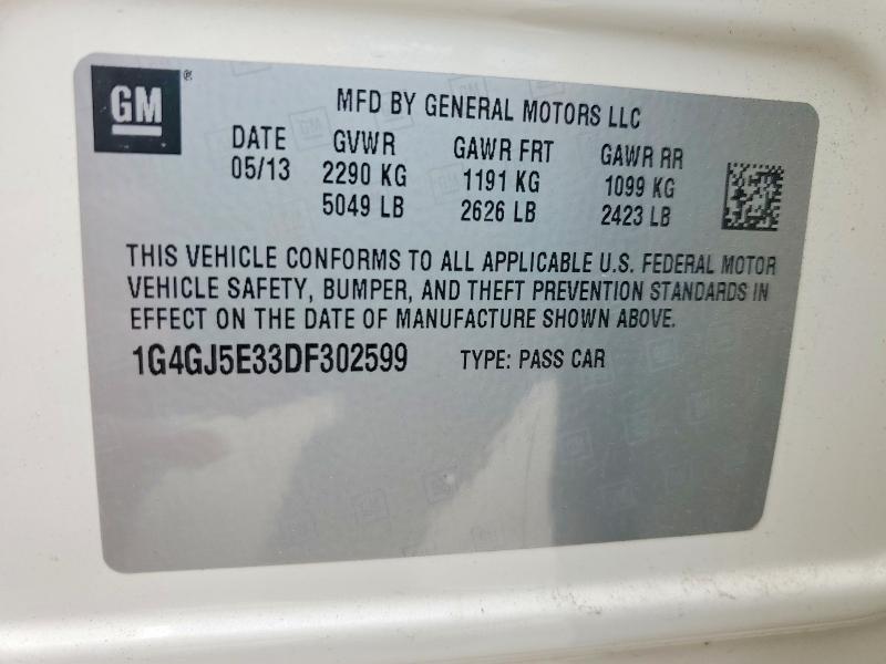Продажа на аукционе авто 2013 Buick Lacrosse, vin: 1G4GJ5E33DF302599, номер лота: 56715436