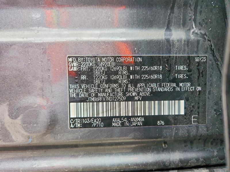 Продаж на аукціоні авто 2024 Toyota Rav4, vin: JTMB6RFV7RD127509, номер лоту: 57944956