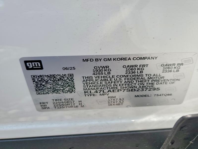 Aukcja sprzedaży 2025 Buick Envista, vin: KL47LAEP7SB237295, numer aukcji: 55325956