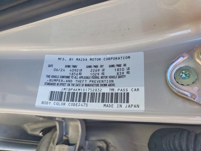 57497686 :رقم المزاد ، JM1BPAKM1S1752832 vin ، 2025 Mazda 3 مزاد بيع