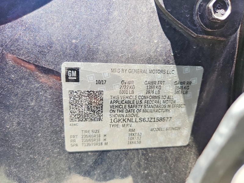 Продаж на аукціоні авто 2018 Gmc Acadia, vin: 1GKKNLLS6JZ158577, номер лоту: 57942266