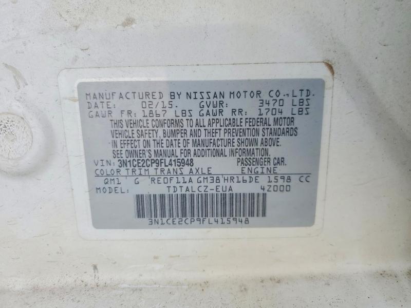 55780616 :رقم المزاد ، 3N1CE2CP9FL415948 vin ، 2015 Nissan Versa Note مزاد بيع