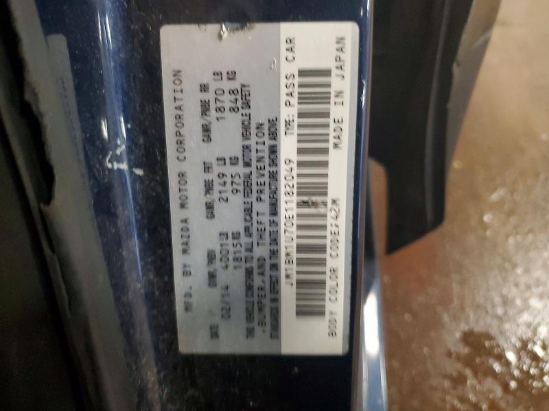 Aukcja sprzedaży 2014 Mazda 3, vin: JM1BM1U70E1182049, numer aukcji: 57781936