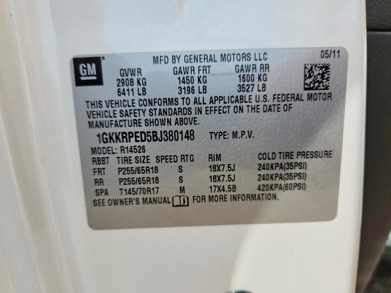 Продаж на аукціоні авто 2011 Gmc Acadia, vin: 1GKKRPED5BJ380148, номер лоту: 57033926