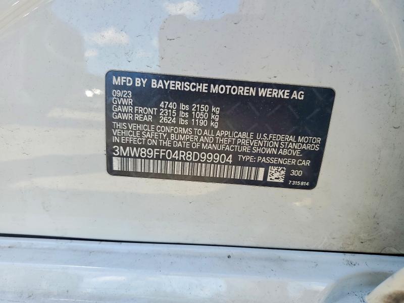 Продаж на аукціоні авто 2024 Bmw 330xi, vin: 3MW89FF04R8D99904, номер лоту: 56184696