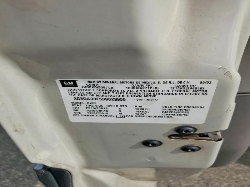 56784406 :رقم المزاد ، 3G5DA03E53S529955 vin ، 2003 Buick Rendezvous مزاد بيع