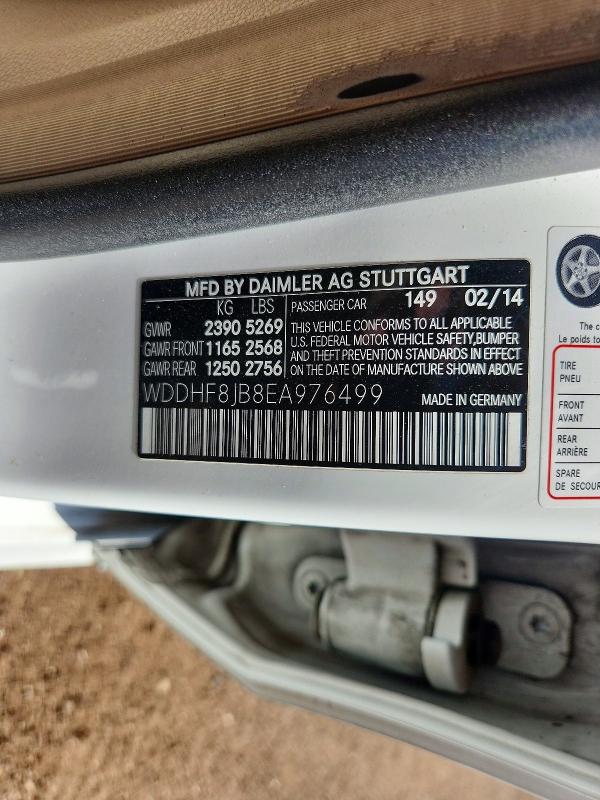 59137396 :رقم المزاد ، WDDHF8JB8EA976499 vin ، 2014 Mercedes-benz E مزاد بيع