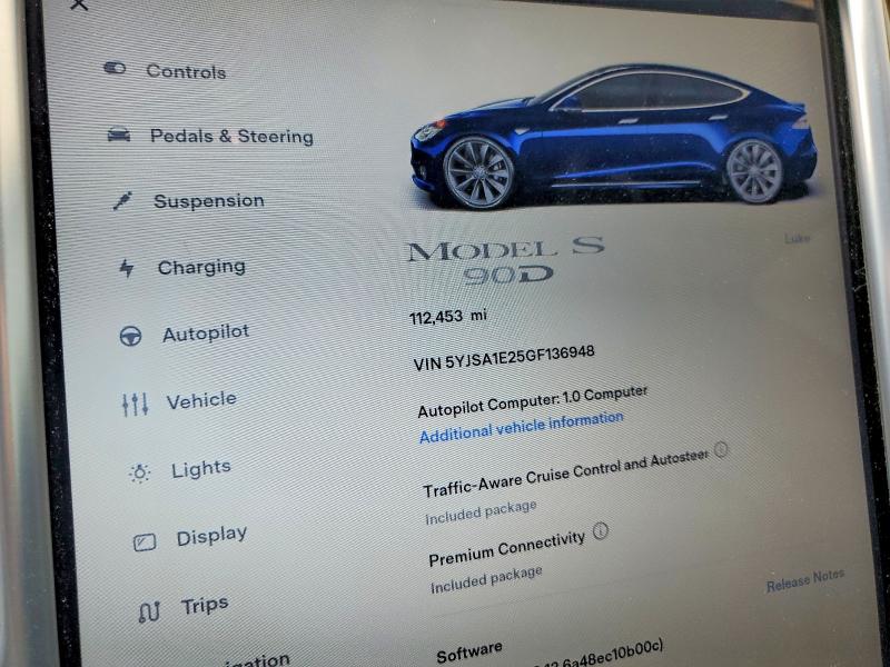 Продажа на аукционе авто 2016 Tesla Model S, vin: 5YJSA1E25GF136948, номер лота: 56433716